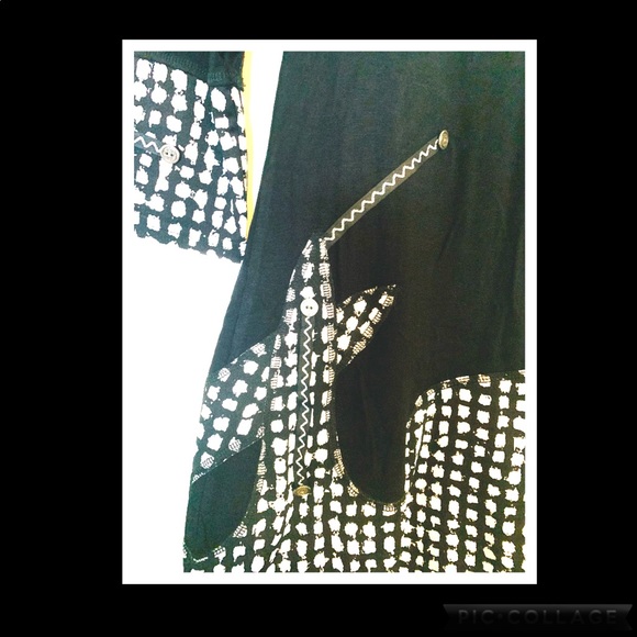 Linea Domani Limited Collection Black and White Jersey Abstract Mini Dress - Picture 3 of 5